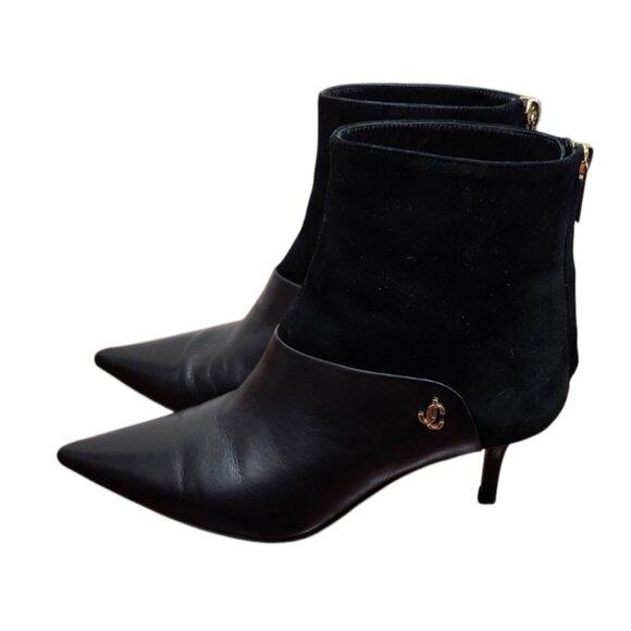 Jimmy Choo Black Suede/Leather Ankle Booties Women's Size EU 34.5/US 4.5 - Picture 7 of 15